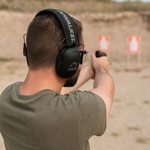 Walker’s Black Noise Reduction Earmuffs Ear Defenders Gunshot Silencer Range Con